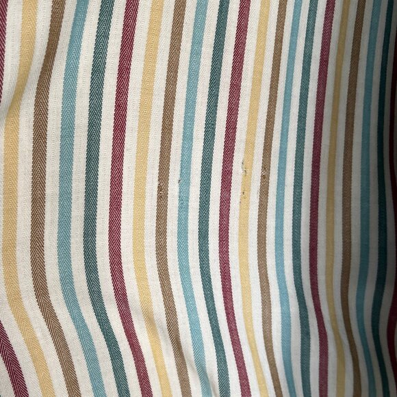 Vintage Rainbow Striped Robe Duster Cardigan Light House Coat Jacket PJs Pajamas - Picture 8 of 10